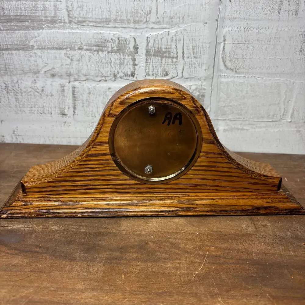Vintage Wooden Mantel Clock | Battery Operated Shelf Clock